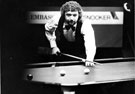 John Virgo in action at the Embassy World Snooker Championship, Crucible Theatre, Tudor Square