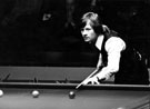 Alex Higgins in action at the Embassy World Snooker Championship, Crucible Theatre, Tudor Square