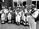 Morris dancers taking a May Day break