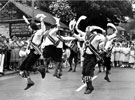 Sheffield City Morris Men performing at Grenoside Folk Dance Festival, Main Street with The Old Harrow Inn in the background Sheffield City Morris Men performing at Grenoside Folk Dance Festival, Main Street with The Old Harrow Inn in the background