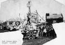 Oughtibridge. British Red Cross Gala Float in the shape of a ship, c. 1919