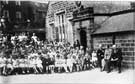 Group photograph at Worrall School, probably an unidentified special occasion.