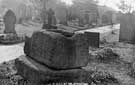 Old stones (also known as the Bolster Stone) at Bolsterstone in St Mary C. of E. churchyard