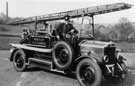 Mr Walter Gott driving the Wortley Rural District Council Fire Engine