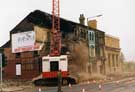 137-143 Attercliffe Common being demolished (junction with Leigh Street), Attercliffe, Sheffield