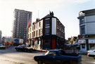 London Road (junction with Boston Street) showing the Lansdowne Hotel (Nos 2 and 4 Lansdowne Road) (and part of Maseeb Kashmiri Restaurant)