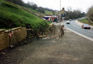 View: t06172 Landslip (possibly due to new house building on Paterson Close) between Paterson Close and Manchester Road, Stocksbridge