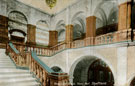 View: t06390 Interior of Town Hall, staircase