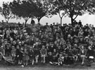 The 'Holidays at Home' scheme, World War 2. Crowds being entertained in a local park. 1943