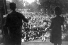 The 'Holidays at Home' scheme, World War 2.  Watching a musical concert at Concord Park, 1943.