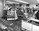 Interior of a local Sheffield and Ecclesall Co-operative Society Ltd, unidentified branch. 1960s.