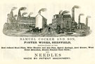 View: y03632 Advertisement for Samuel Cocker and Son, Porter Works, Sheffield, manufacturers of steel files, pins, springs, blades and needles, etc.