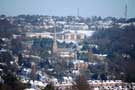 St John C. of E. Church Ranmoor with Tapton School behind (photographed from behind Trap Lane, Bents Green)