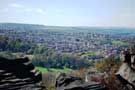 View of Deepcar and Stocksbridge in the distance from Wharncliffe Crags