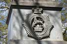 View: a00962 Detail on York and Lancaster Memorial, Weston Park 'honi soit qui mal y pense' (shamed be he who thinks evil of it)