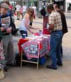 View: a00980 Socialist Worker stall at a protest against an English Defence League (EDL) visit to Sheffield