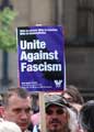 Unite Against Fascism at a protest against an English Defence League (EDL) visit to Sheffield
