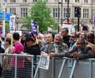 Protesters against an English Defence League (EDL) visit to Sheffield