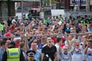 View: a01000 Members of the English Defence League (EDL) responding to protesters against their visit