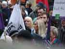 Protest outside Sheffield Town Hall during the annual Council meeting