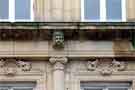 One of four carved heads on the facade of the former Barclays Bank, No. 2 High Street, now Caffe Nero. 2013