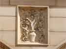 Carved stone panel on the wall of the Central Technical School, Orchard Lane by Frank Tory Carved stone panel on the wall of the Central Technical School, Orchard Lane by Frank Tory
