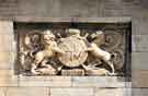 Carved Yarborough coat of arms on the Wicker Arches