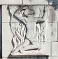 View: a01207 Carved male figure on the 1938 extension of the Gas Offices on Commercial Street, culpted by Philip Lindsey Clark.