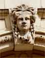 One of seven carved heads of mythical sea and water gods on the former Sheffield Waterworks Company offices on Division Street, subsequently occupied by Lloyds bar.