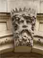 One of seven carved heads of mythical sea and water gods on the former Sheffield Waterworks Company offices on Division Street, subsequently occupied by Lloyds bar.