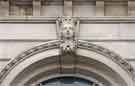 View: a01272 Decorative head above a window on the former Sheffield Trustees Savings Bank at that time occupied by the Old Monk public house, Nos. 103 - 107 on Norfolk Street