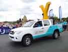 Tour de France 'caravan' vehicle turning onto Wincobank Hill