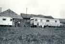 Grange Farm, Norton, 1962. Caravan belonging to the Marshall family, who lived at the farm for two years.