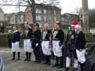 Handsworth Sword Dancers performing in Cross Street and Market Square, Woodhouse 