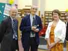 View: a01738 Librarians (left to right) David Isaac, Andrew Milroy and Judith Adam at the awards evening for the Six Book Challenge, Central Library Surrey Street