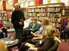 Reading group for World Book Day led by Rony Robinson, BBC Radio Sheffield presenter, Central Lending Library, Central Library, Surrey Street