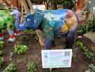Elephant sculpture ('Timothea Peake' by Tapton School), Winter Gardens, part of the 'Little Herd' Project.