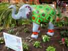 Elephant sculpture ('Waffles' by Bents Green School), Winter Gardens, part of the 'Little Herd' Project.