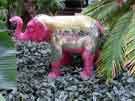 Elephant sculpture ( 'Eco' by Nether Green School), Winter Gardens, part of the 'Little Herd' Project.