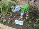 Elephant sculpture ('Waffles' by Bents Green Special School), Winter Gardens, part of the 'Little Herd' Project.
