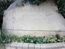 Winter Gardens. Stone carving commemorating the opening of the Winter Gardens by Elizabeth II and HRH the Duke of Edinburgh on 22 May 2003. 