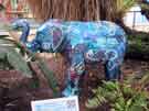 Elephant sculpture ('Water Ways' by St Marie's Catholic Primary),  Winter Gardens, part of the 'Little Herd' Project.