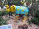 Elephant sculpture ('Emojophant' by Hartley Brook Primary School), Winter Gardens, part of the 'Little Herd' Project.