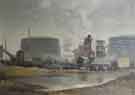 Oil painting by Douglas Higgins of Orgreave Coking Plant, around 1972-3
