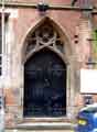 Doorway of The Sanctuary public house, No. 4 St. James' Street, former Church of England Educational Institute and later public houses such as Gladstones and the Ferret and Trouser Leg.