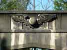 Main 'Egyptian' gateway, General Cemetery, Cemetery Road. Decorated with a carved winged orb, a symbol of Egyptian mythology 