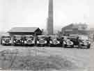 Webster and Co. (Sheffield) Ltd, brickmaking company, Archer Lane - lorries in the brickyard, c. 1937