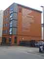 Poem entitled 'Trashed on Cider' by Jarvis Cocker, commissioned by Off the Shelf Festival, on the wall of The Forge, Sheffield Hallam University Student Accommodation, Boston Street