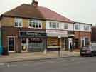 Rootz hair salon, (No.4) and Barkers the Bakers Ltd., (No.2) Westwick Crescent, Greenhill showing (left) All Occasions, greeting card shop, (No.1) and Martha's, cafe, (No.3) 