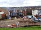 Construction work on Artisan View looking down to (right centre) London Road